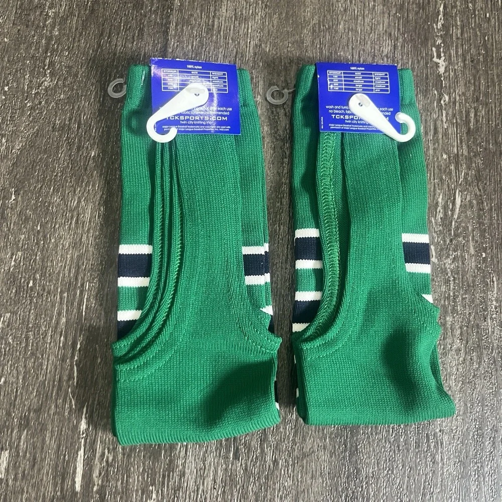 Lot‎ Of 2 TCK Baseball Stirrups Large 700 Pro Green Navy Blue White USA MADE NEW
